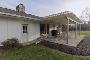 baltimore timonium design build exterior patio pergola renovation